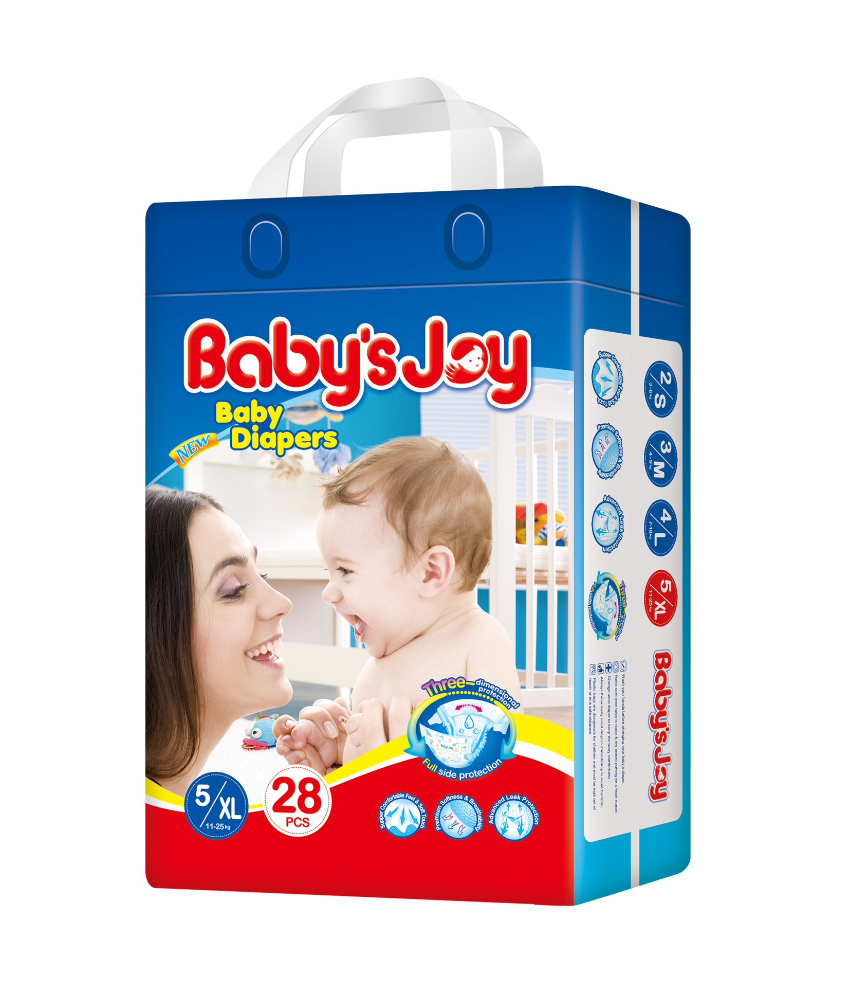 High-absorbency baby diaper for comfort and leak protection